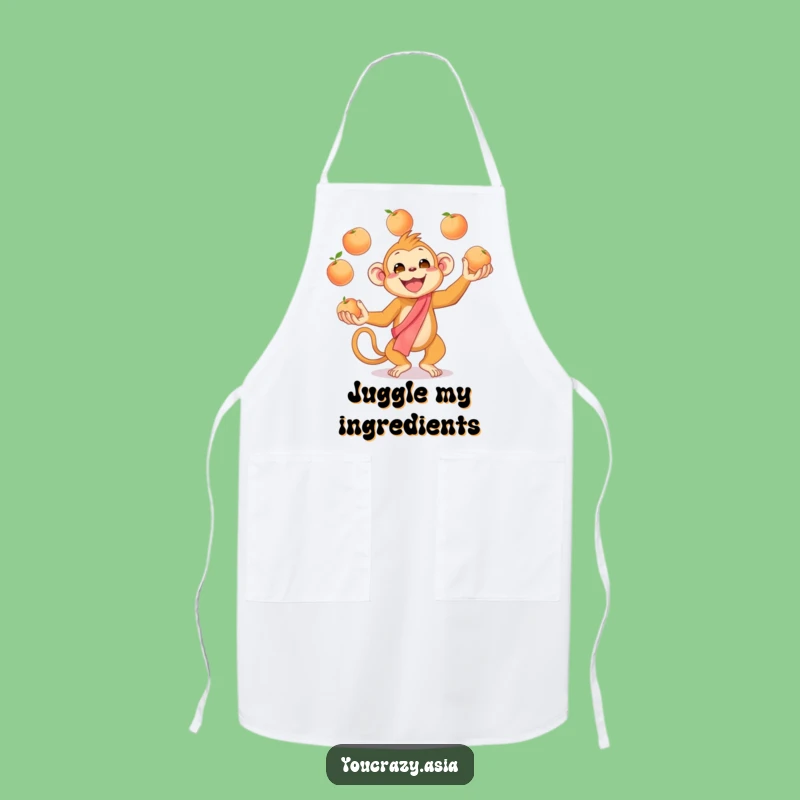 Funny Juggling Monkey Apron - Cook with Cheer in This Hilarious Kitchenware