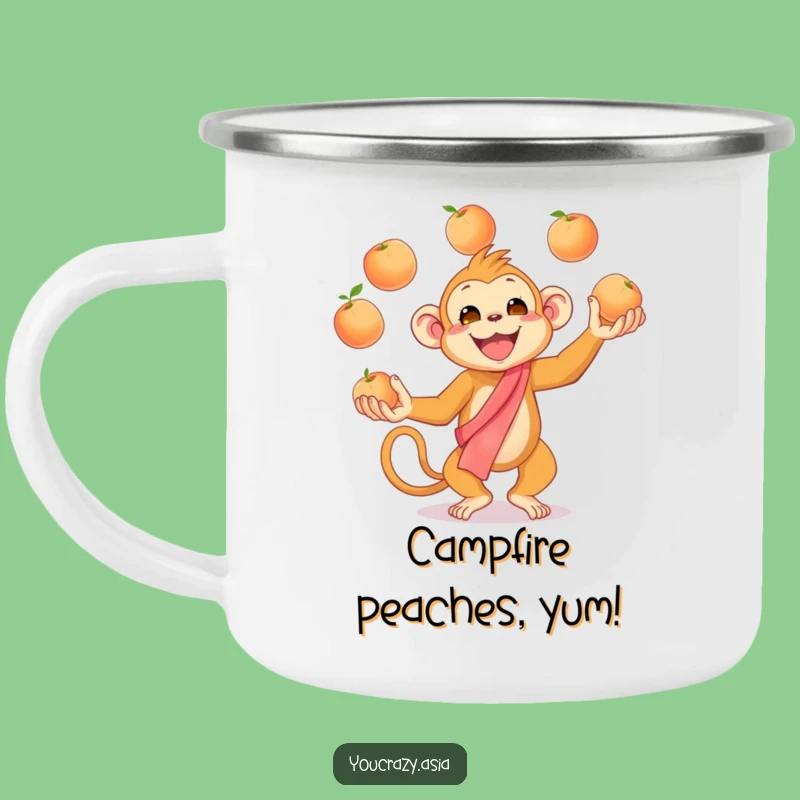 Funny Juggling Monkey Camping Mug - Enjoy Cheerful Sips Outdoors
