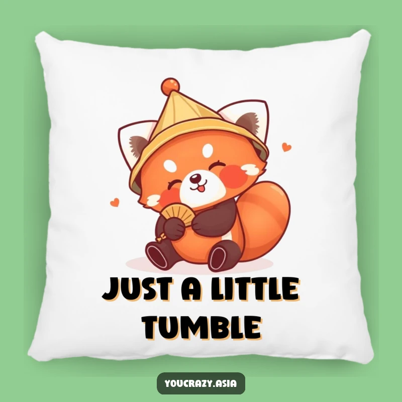 Funny Red Panda Hat Pillow - Cozy Playfulness for a Comfy Funny Gift