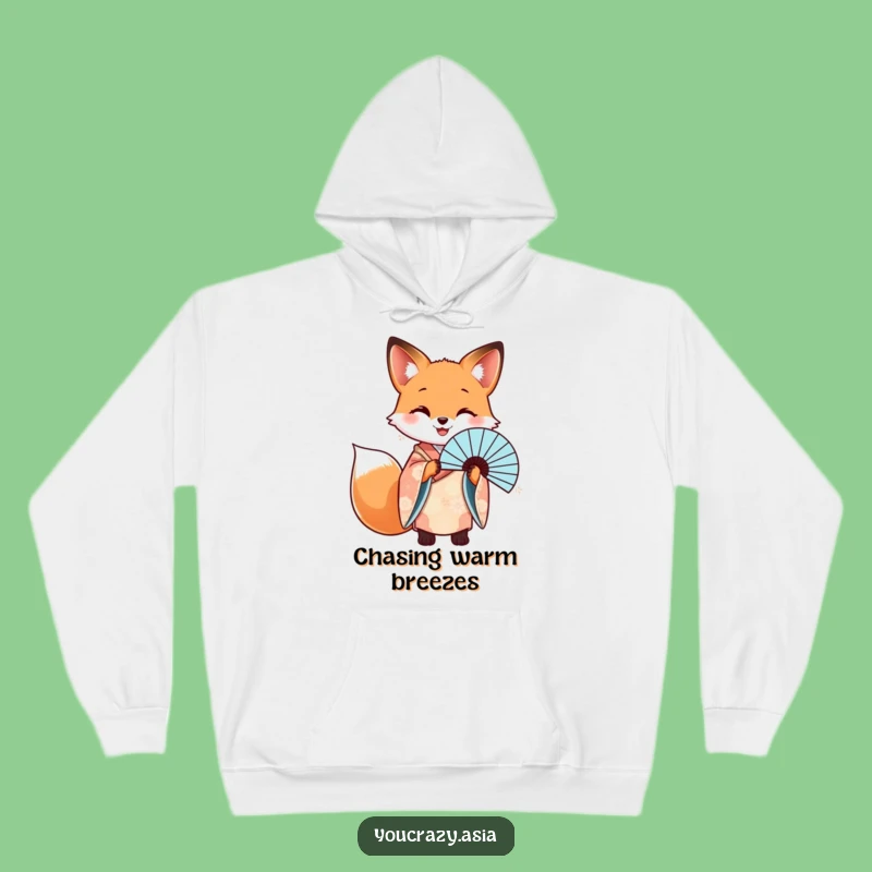 Funny Fox Kimono Fan Hoodie - Cozy Elegant Gift for Cold Days