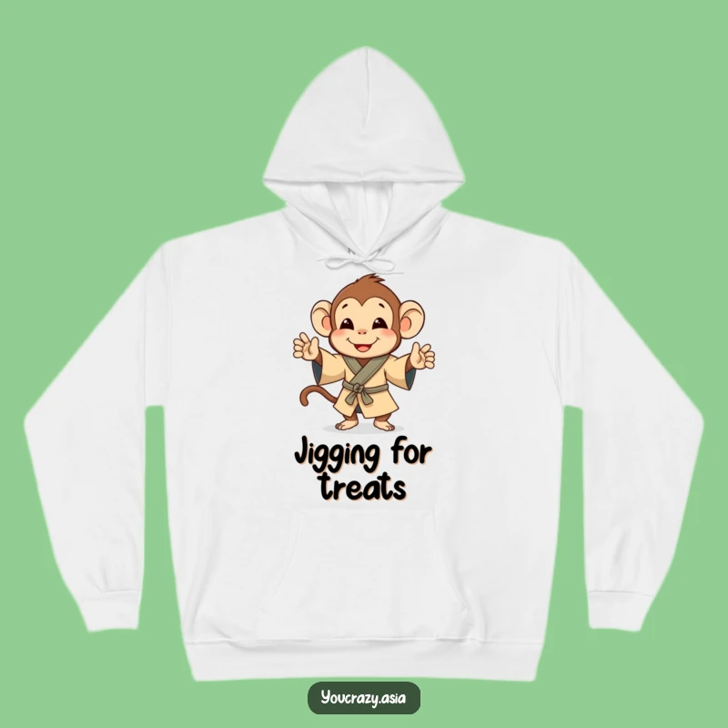 Funny Monkey Jig Hoodie - Cozy Robe Gift for Chilly Days