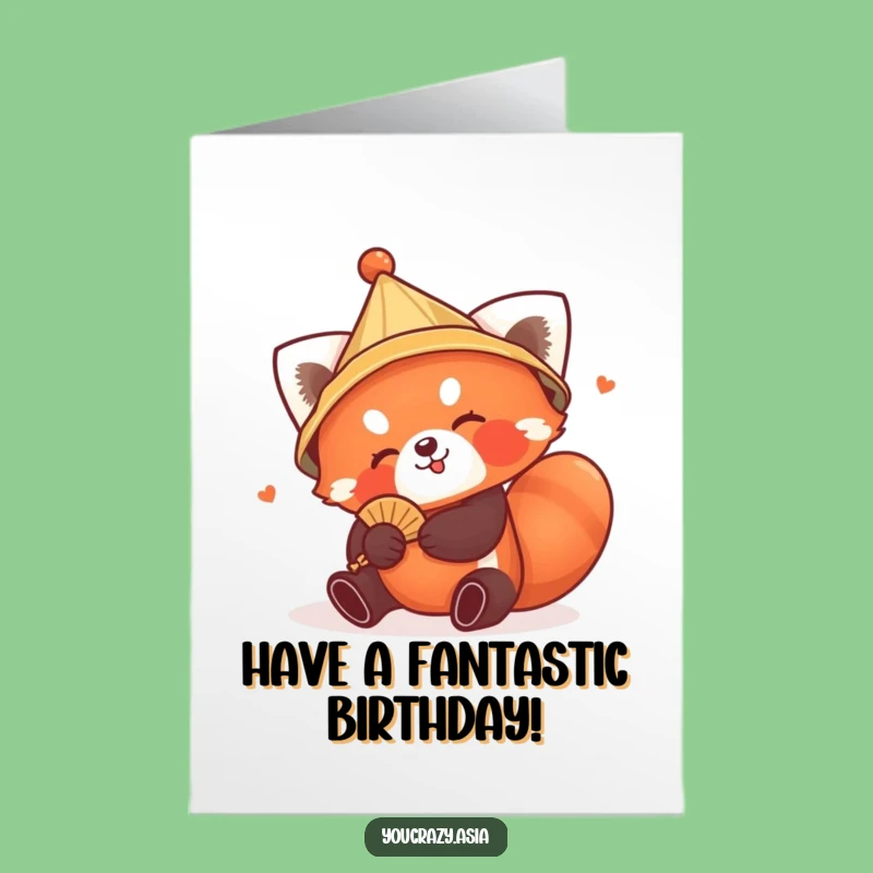 Free Printable Happy Birthday Red Panda Card - Fun Downloadable Gift for a Playful Celebration