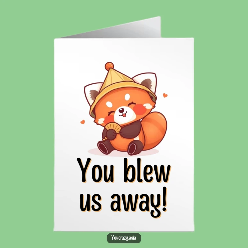 Free Printable Congratulations Red Panda Card - Enthusiastic Downloadable Gift for Victories