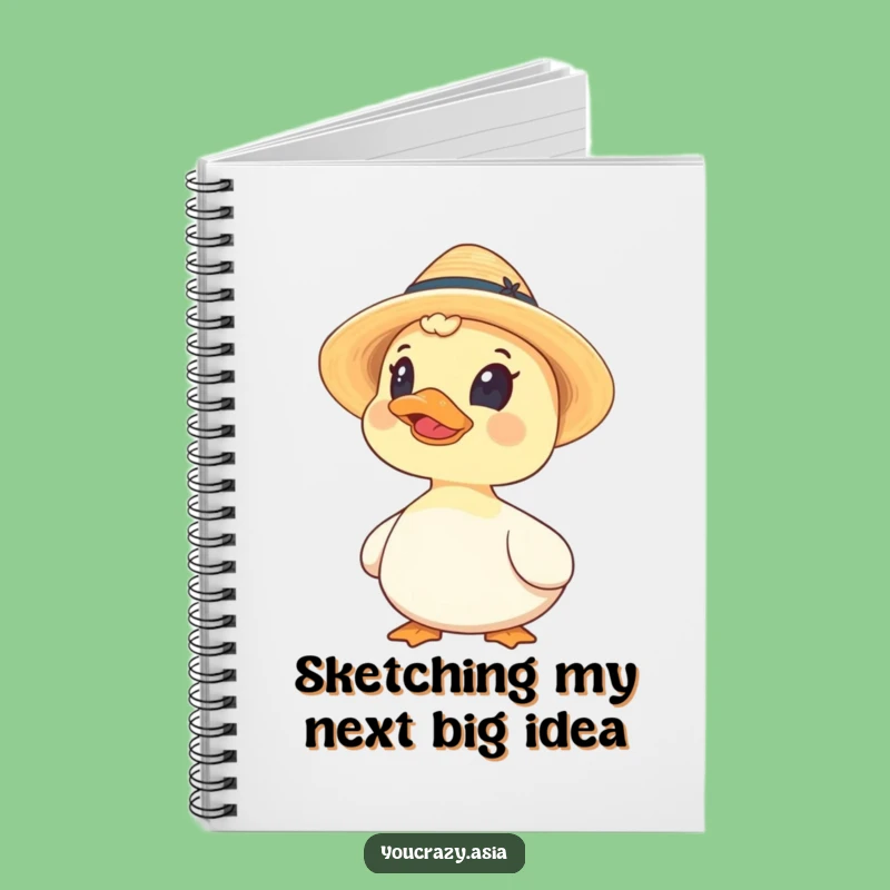 Funny Duck Straw Hat Notebook: Jot Down Ideas with this Humorous Gift!