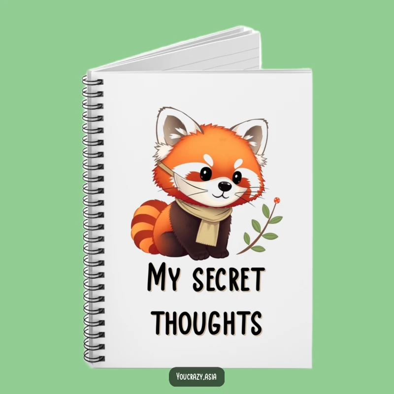 Funny Red Panda Mask Notebook - Curious Observer Journal Gift