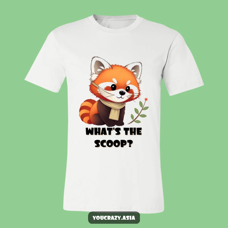 Funny Red Panda Mask T-Shirt - Curious Observer Gift for Pups