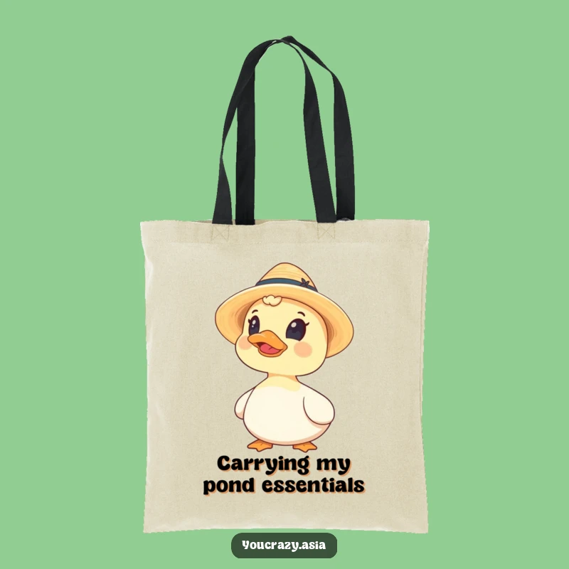 Funny Duck Straw Hat Tote Bag: Stylish & Practical Funny Gift!