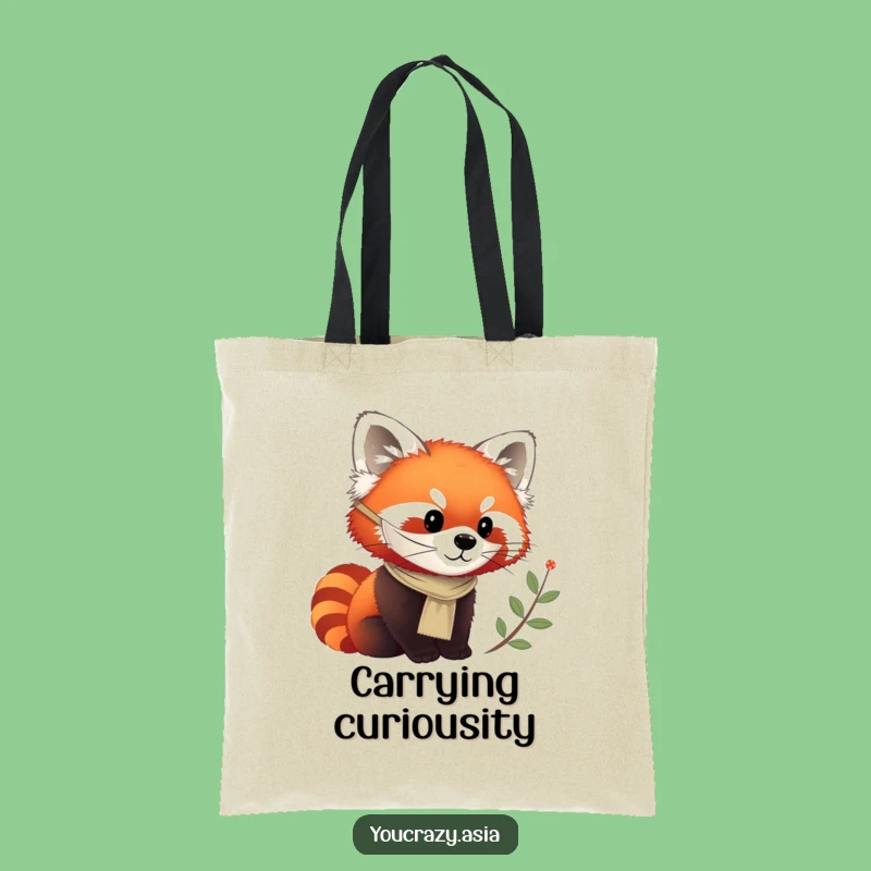 Funny Red Panda Mask Tote Bag - Curious Observer Bag for Essentials