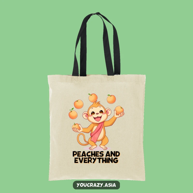 Funny Juggling Monkey Tote Bag - Carry Your Fun with This Enthusiastic Gift